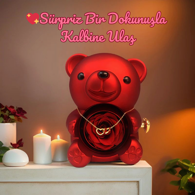 Lovini – Gül ve Kolye Sürprizli Romantik Ayıcık