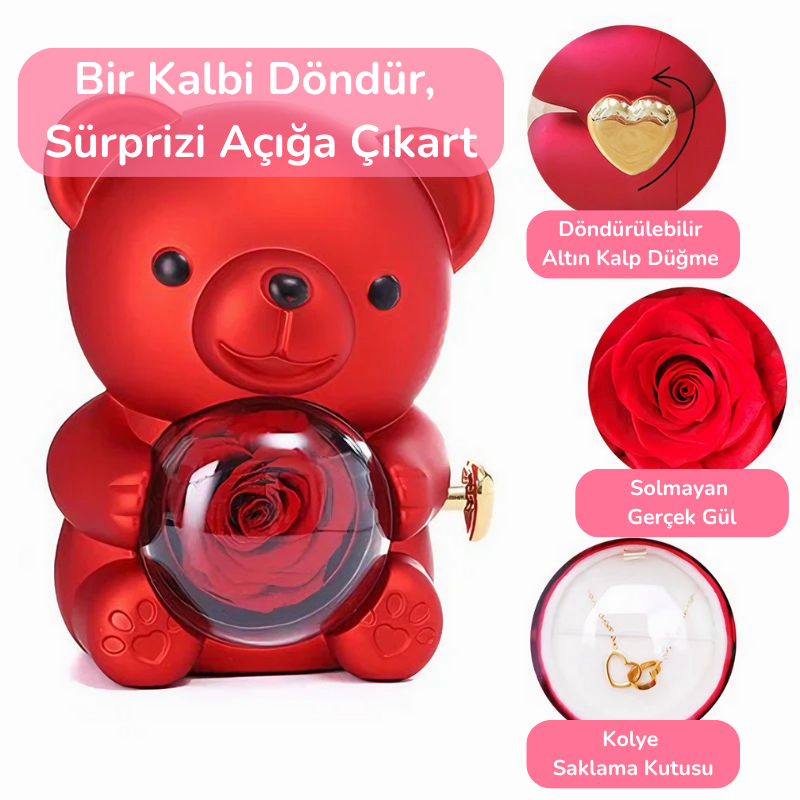 Lovini – Gül ve Kolye Sürprizli Romantik Ayıcık